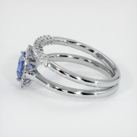 0.89 Ct. Blue Sapphire Ring, 14K White Gold 4