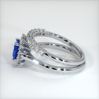0.99 Ct. Blue Sapphire Ring, 14K White Gold 4