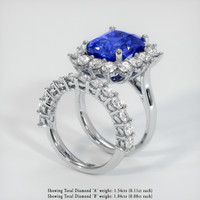 7.71 Ct. Sapphire Ring, 14K White Gold 2