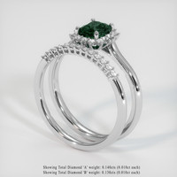 0.98 Ct. Sapphire Ring, 14K White Gold 2