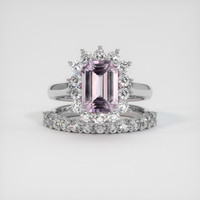 2.01 Ct. Pink Sapphire Ring, 14K White Gold 1