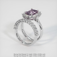 2.01 Ct. Pink Sapphire Ring, 14K White Gold 2