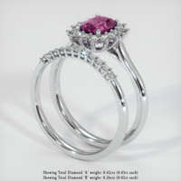 1.16 Ct. Sapphire Ring, 14K White Gold 2