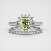 2.09 Ct. Sapphire Ring, 14K White Gold 1
