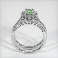0.97 Ct. Bluish Green Sapphire Ring, 14K White Gold 3