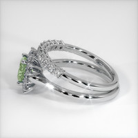 0.97 Ct. Bluish Green Sapphire Ring, 14K White Gold 4