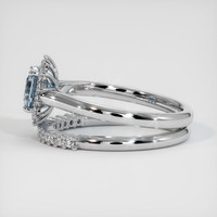 0.86 Ct. Sapphire Ring, 14K White Gold 4