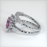 1.05 Ct. Pinkish Purple Sapphire Ring, 14K White Gold 4