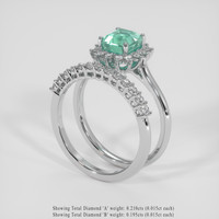 1.15 Ct. Emerald Ring, 18K White Gold 2
