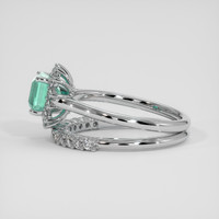 1.15 Ct. Emerald Ring, 18K White Gold 4