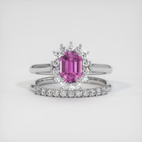 1.06 Ct. Sapphire Ring, 18K White Gold 1