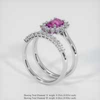1.06 Ct. Sapphire Ring, 18K White Gold 2
