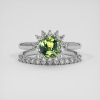 1.28 Ct. Bi Color Sapphire Ring, 18K White Gold 1