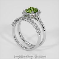 1.28 Ct. Bi Color Sapphire Ring, 18K White Gold 2