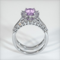 1.04 Ct. Pinkish Purple Sapphire Ring, 18K White Gold 3