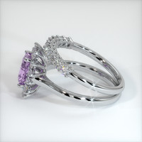1.04 Ct. Pinkish Purple Sapphire Ring, 18K White Gold 4