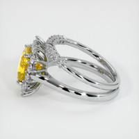 3.05 Ct. Yellow Sapphire Ring, 18K White Gold 4