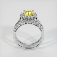 1.75 Ct. Yellow Sapphire Ring, 18K White Gold 3