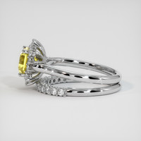 1.75 Ct. Yellow Sapphire Ring, 18K White Gold 4