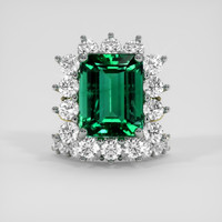 11.15 Ct. Emerald Ring, 18K White & Yellow 1
