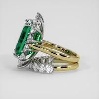 11.15 Ct. Emerald Ring, 18K White & Yellow 4