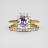 1.04 Ct. Pinkish Purple Sapphire Ring, 10K Yellow Gold 1