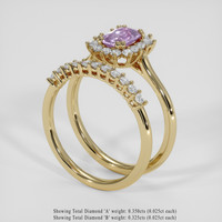 1.04 Ct. Pinkish Purple Sapphire Ring, 10K Yellow Gold 2