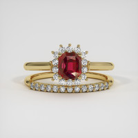 1.12 Ct. Ruby Ring, 14K Yellow Gold 1