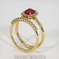 1.12 Ct. Ruby Ring, 14K Yellow Gold 2
