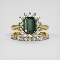 2.44 Ct. Green Sapphire Ring, 14K Yellow Gold 1