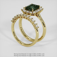 2.44 Ct. Green Sapphire Ring, 14K Yellow Gold 2