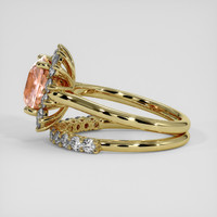 3.00 Ct. Padparadscha Sapphire Ring, 14K Yellow Gold 4
