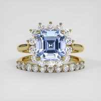 3.70 Ct. Blue Sapphire Ring, 14K Yellow Gold 1