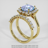 3.70 Ct. Blue Sapphire Ring, 14K Yellow Gold 2