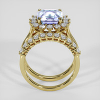 3.70 Ct. Blue Sapphire Ring, 14K Yellow Gold 3