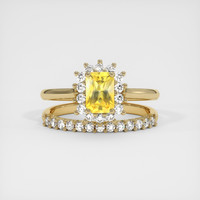 0.84 Ct. Sapphire Ring, 14K Yellow Gold 1