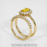 0.84 Ct. Sapphire Ring, 14K Yellow Gold 2