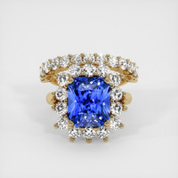 7.71 Ct. Sapphire Ring, 18K Yellow Gold 1