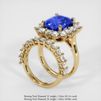 7.71 Ct. Sapphire Ring, 18K Yellow Gold 2