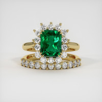 2.18 Ct. Emerald Ring, 18K Yellow Gold 1