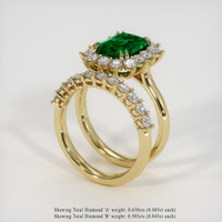 2.18 Ct. Emerald Ring, 18K Yellow Gold 2