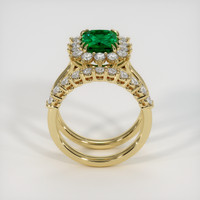 2.18 Ct. Emerald Ring, 18K Yellow Gold 3