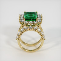 11.15 Ct. Emerald Ring, 18K Yellow Gold 3