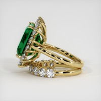11.15 Ct. Emerald Ring, 18K Yellow Gold 4