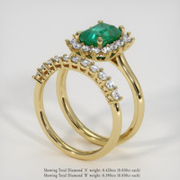 1.53 Ct. Emerald Ring, 18K Yellow Gold 2