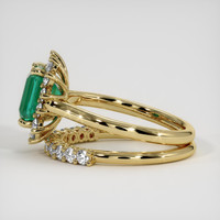 1.53 Ct. Emerald Ring, 18K Yellow Gold 4