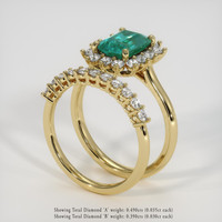 1.47 Ct. Emerald Ring, 18K Yellow Gold 2