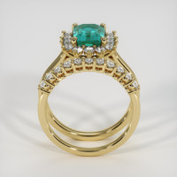 1.47 Ct. Emerald Ring, 18K Yellow Gold 3