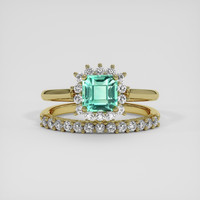 1.15 Ct. Emerald Ring, 18K Yellow Gold 1