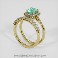 1.15 Ct. Emerald Ring, 18K Yellow Gold 2
